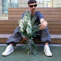 Букет с маттиолой и пшеницей "Светлая нежность"