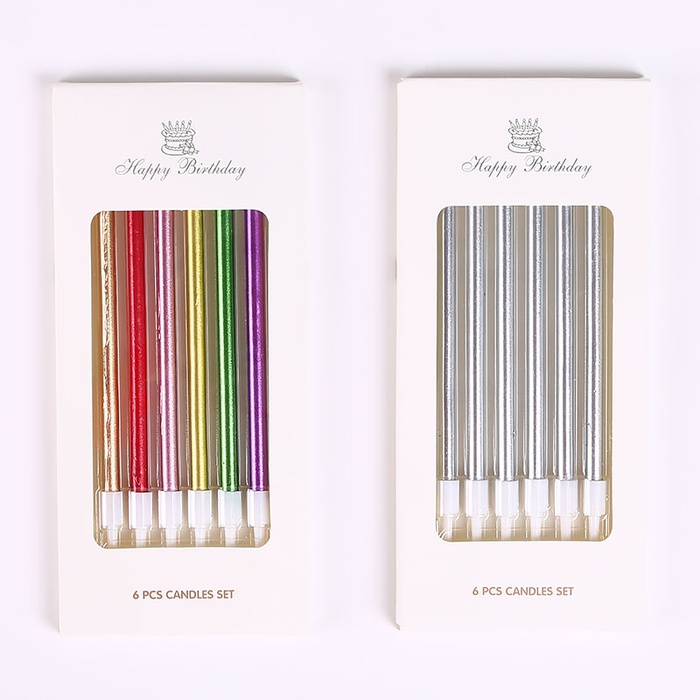 Свечи для торта перламутр ассорти в коробке