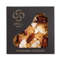 Плитка темного, белого шоколада с карамелью, с пеканом и кокосом от Spell