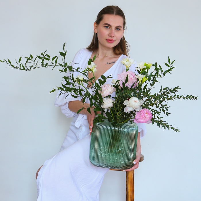 Букет у вазі "Квітковий шовк"