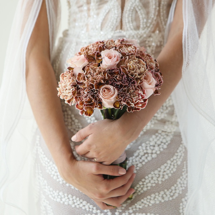 Букет нареченої "Тосканський червоний"