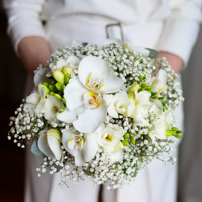 Букет нареченої "Повітряний білий"