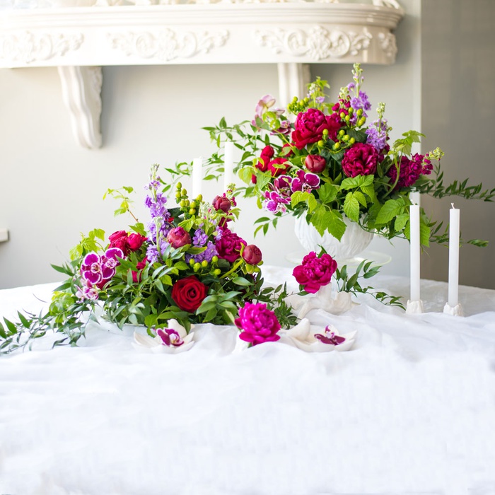 Свадебное оформление "Бордо"