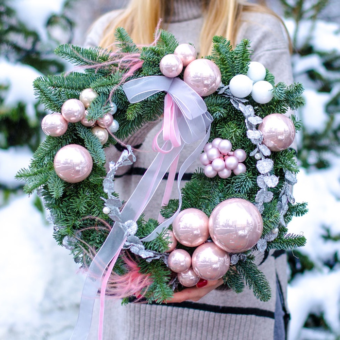 Новогодний венок "Зимний лес"