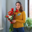 Букет с амарилисом "Праздничное настроение"