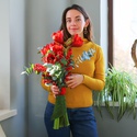Букет с амарилисом "Праздничное настроение"