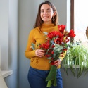 Букет с амарилисом "Праздничное настроение"