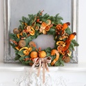 Композиція новорічний вінок "Сушені фрукти"