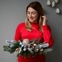 Новогодняя композиция из искусственной хвои "Украшение стола"