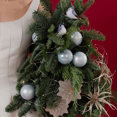 Новогодняя елка "Серебряная классика"