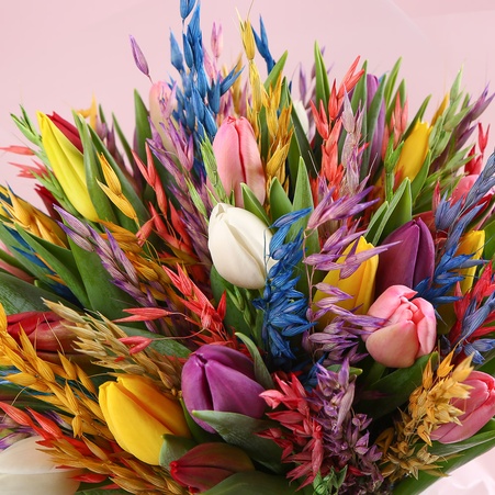 Букет з тюльпанами "Весняне танго"