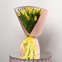 Букет 21 жовтий тюльпан