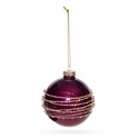 Новогодний шар на елку бордо с золотом