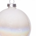 Новорічна куля на ялинку перлово-біла, S