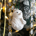 Ароматизована керамічна ялинкова прикраса "Сніговичок"